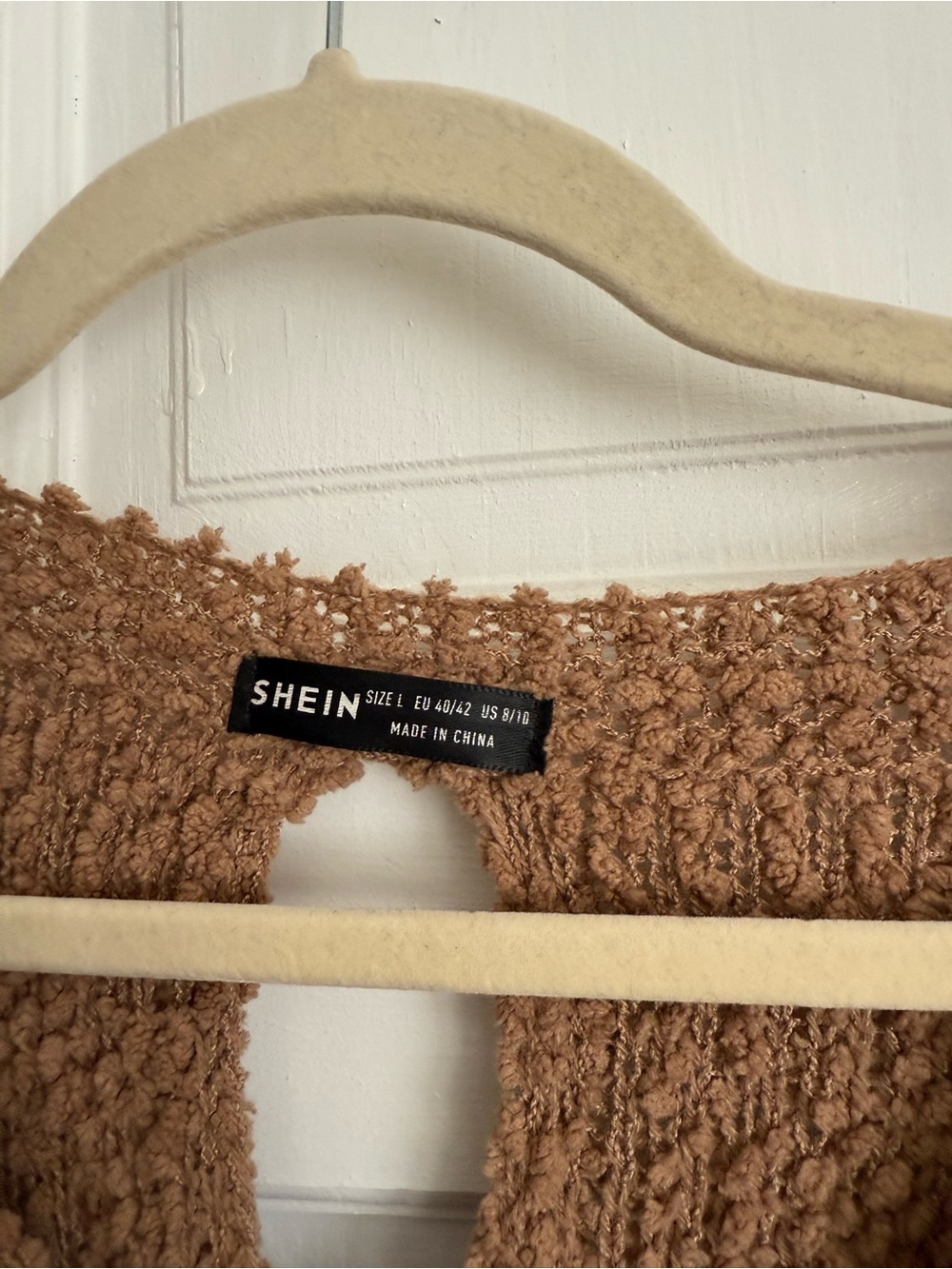 Boho Coastal Popcorn Knit Poncho Sweater | Cozy Pinterest Girl Cover Up - Picture 2 of 2